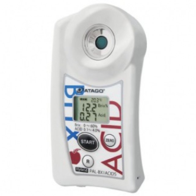 Digital acidimeter/refractometer for apples