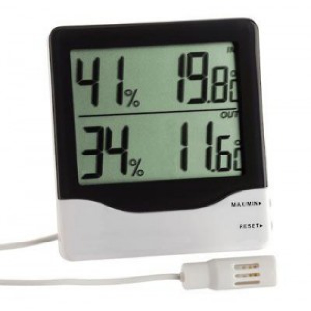 Digital thermo-hygrometer with probe