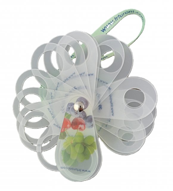 Plastic ring gauge, 14 to 34 mm range (1 mm step)