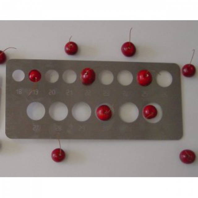 Stick caliper for small fruits from 18 to 32 mm