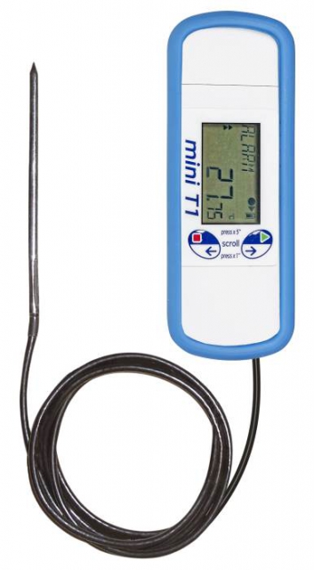 Temperature recorder with probe